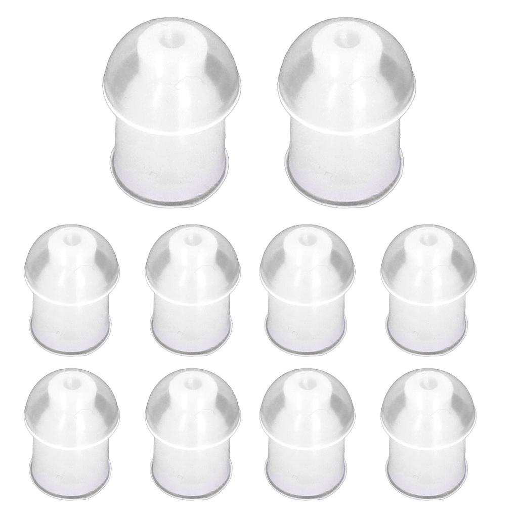 10 Pcs Air Tube Earphone Earplugs Soft Replacement Silicone Earplugs for Walkie Talkie Headset