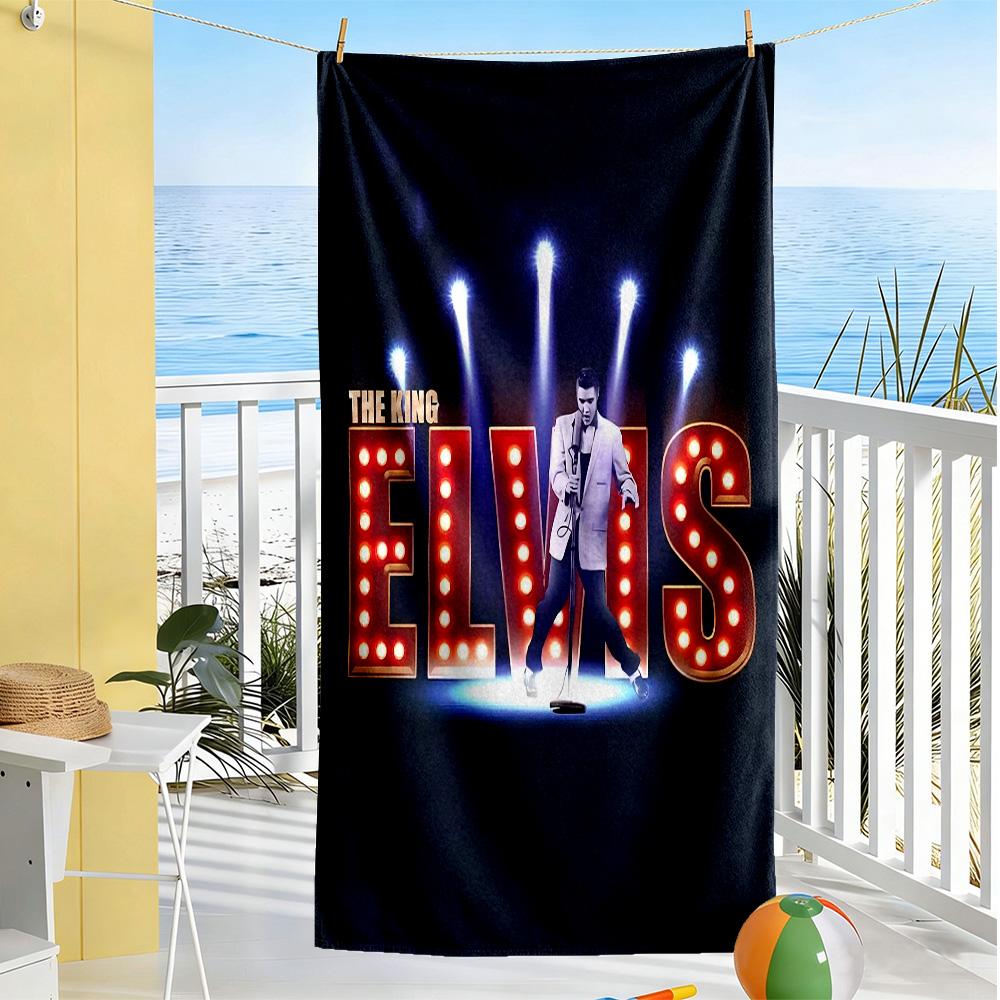 Elvis Presley Beach Towel Super Soft Absorbent Comfortable Lightweight