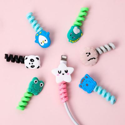 Lovely Cartoon Charger Cable Pipeline Bracket Data Cable Protective Cover Earphone Protective Cable Covering Line