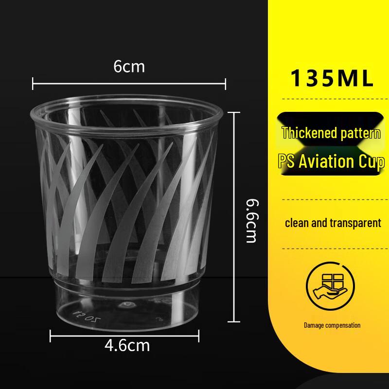 Jinwuyuan Disposable Clear Plastic Cups (120-Pack)