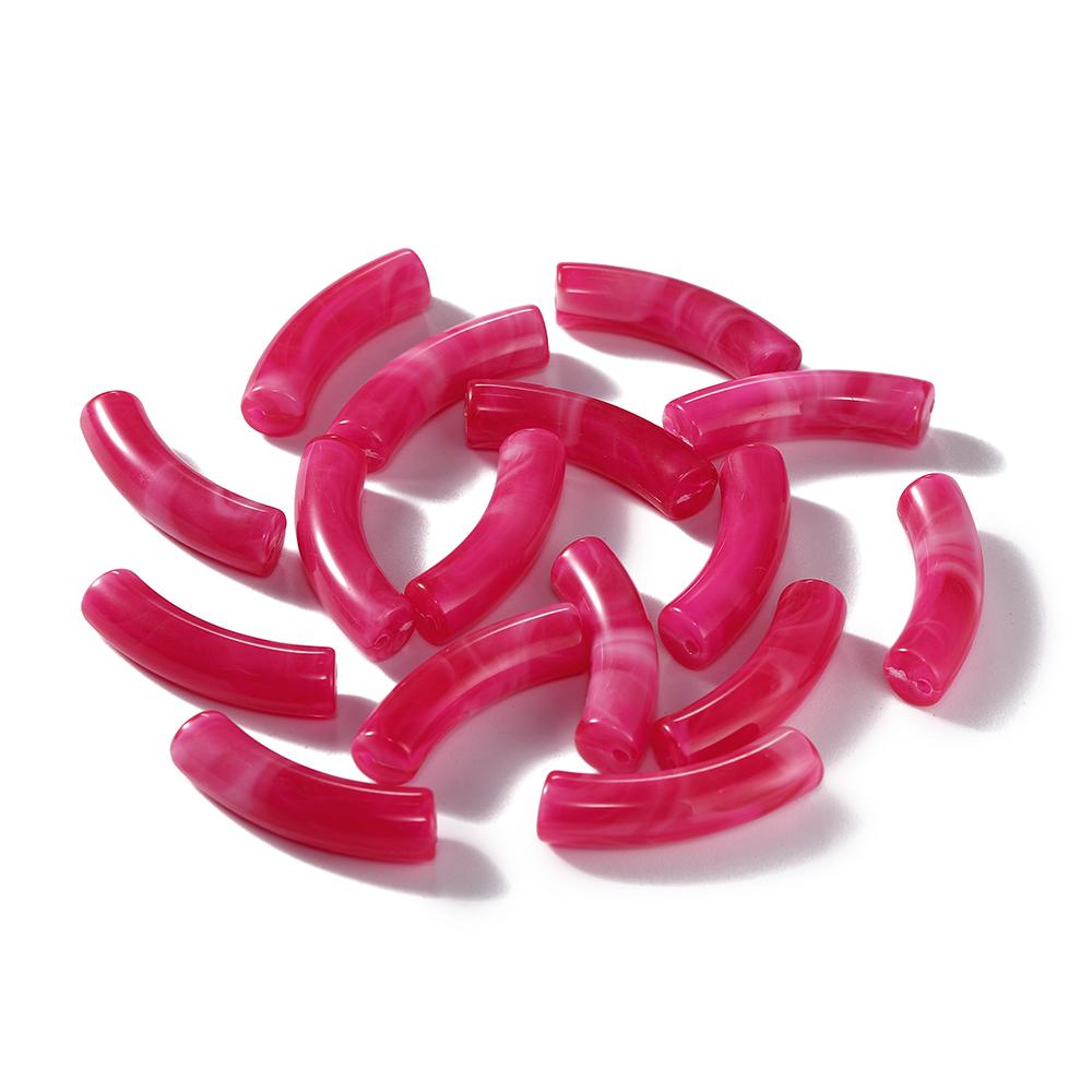 10 Stück/Los 10*33mm Gebogenes Rohrperlen Acryl Gebogene Röhrenperlen für DIY Armband Halskette Anhänger Schmuckherstellung Zubehör