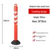 80cm Reflective Tumbler Warning Post - Removable Road Barrier Guardrail & Anti-collision Post