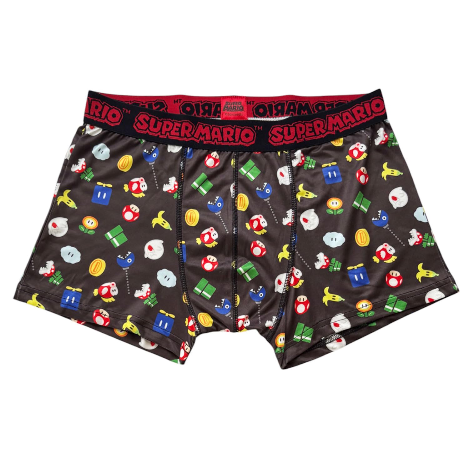 

Small Planet Nintendo Super Mario Transfer Boxer Size L Briefs, Icon, Black,