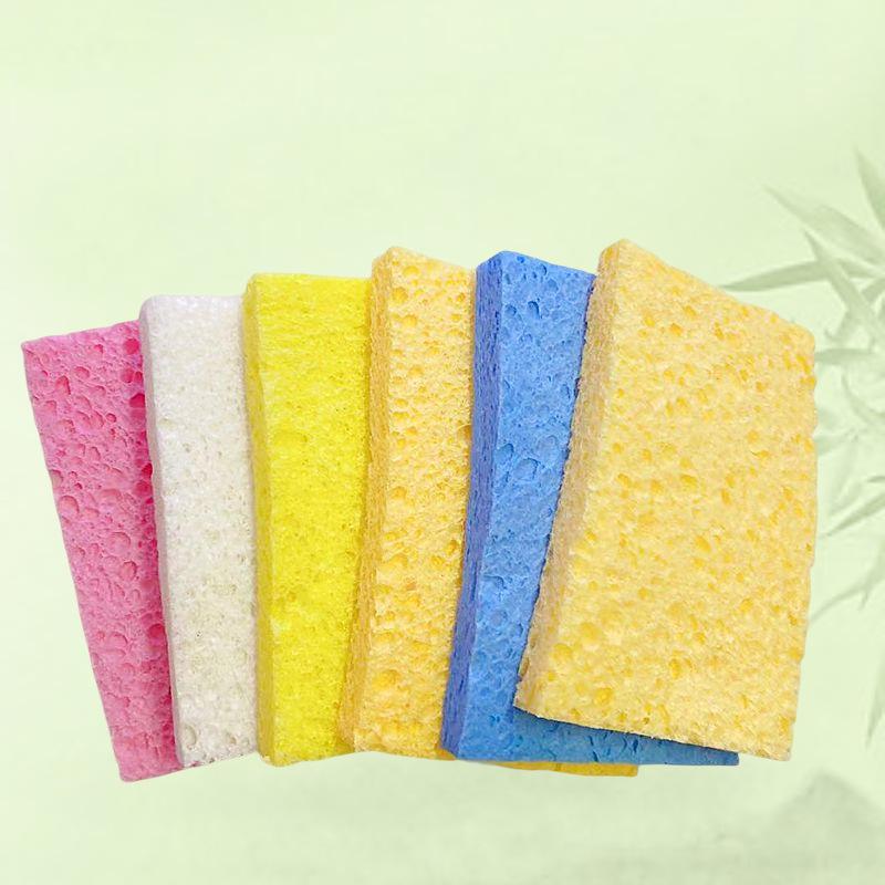 

Cartoon Dishwashing Sponge Brush: Absorbent Wood Pulp Cotton Scrubber for Cleaning Dishes and Pots