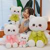 Plush Cat Toy Doll Bow Dress Kitty Stuffed Animal Cartoon Home Ornament Gift