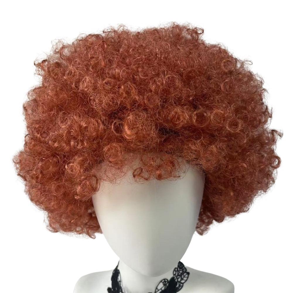 Unisex Adult Various Coloured Rainbow Circus Curly Black Afro Curly Wig Adult Fancy Dress Disco