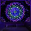 Fluorescent Tapestry Bohemian Indoor Decoration Requires Uv Light To Glow Yoga Meditation Wall Hanging Tapestry