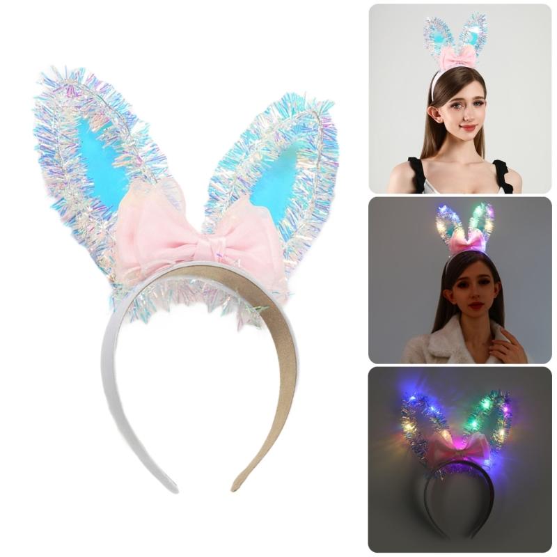 Blikající třpytivá čelenka Párty kostým Rozsvěcující se Disco párty Karaoke Foto rekvizity Párty Blingbling Obruč do vlasů Klub