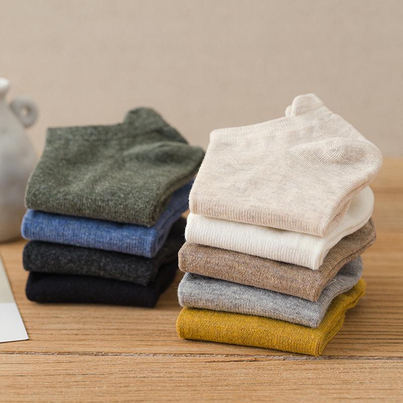 10 Pairs of Men's Short for Summer, Thin, Breathable, Moisture-wicking, Men's Low-top Solid Color Anti-odor, Shallow Opening Sweat-absorbing Socks