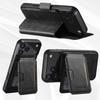 iPhone 17 Pro Max Leather Flip Case with Card Slot, Magnetic and Three-in-One Wireless Charging Stand