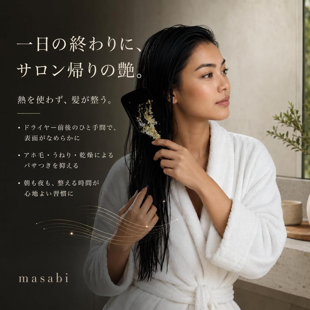 masabi Premium Hairbrush Kishu Pig Bristle Nylon Hybrid Bristle Scalp Gift Box Made in Japan Lacquer-Coated Lacquerware, & Paddle-Shaped, Massager,