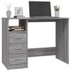 VidaXL Bureau avec tiroirs Sonoma gris 102x50x76 cm Bois d'ingénierie 823038
