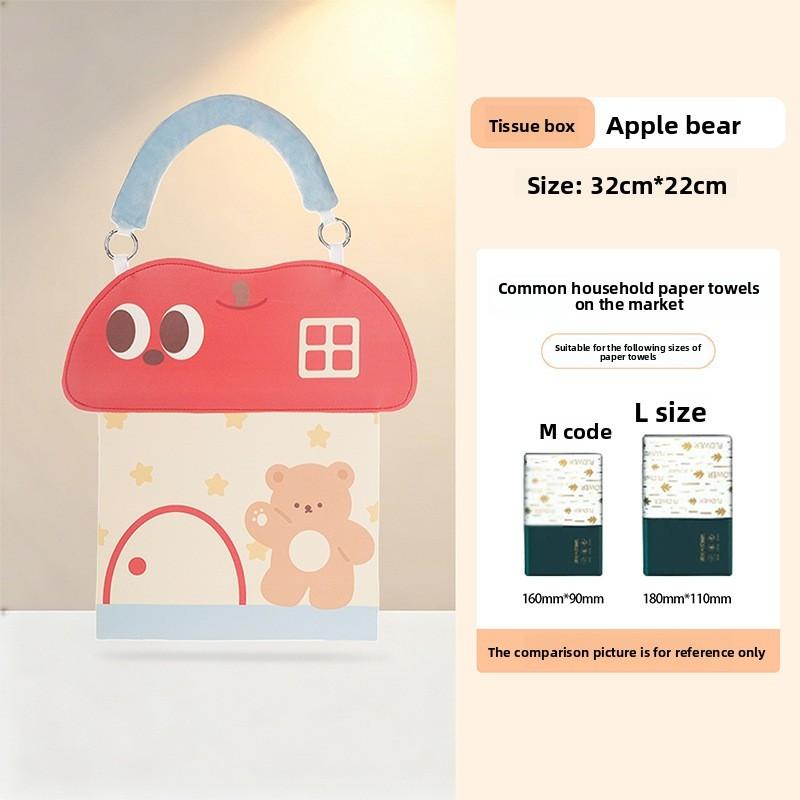 Cartoon Leather Tissue Box Holder For Home Decor With Wall Mount Design Suitable For Bedroom Living Room