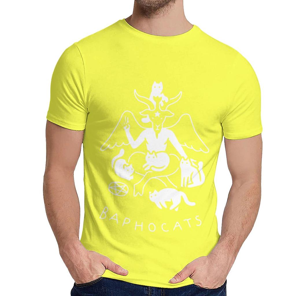 Crewneck Baphocats Baphomet Satan Demon Tee Shirt Summer Male Comfortable T Shirt Design For Unisex