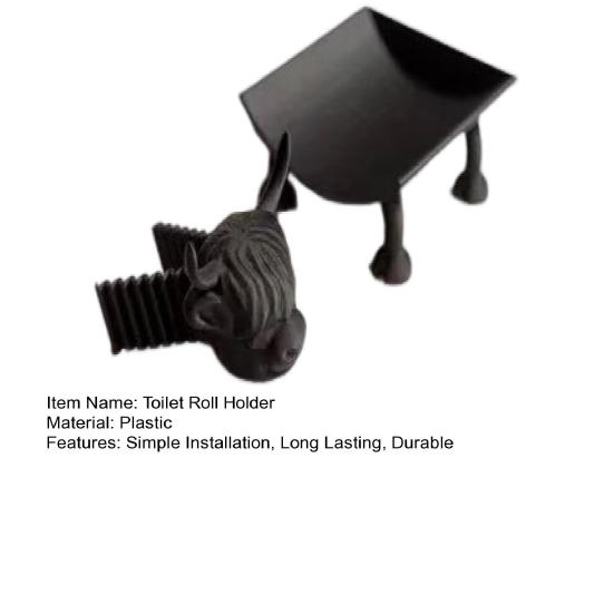 Funny Toilet Paper Holder Simple Installation 3D Printed Cow Design Free Standing Bathroom Toilet Roll Holder Tissue Paper Organizer