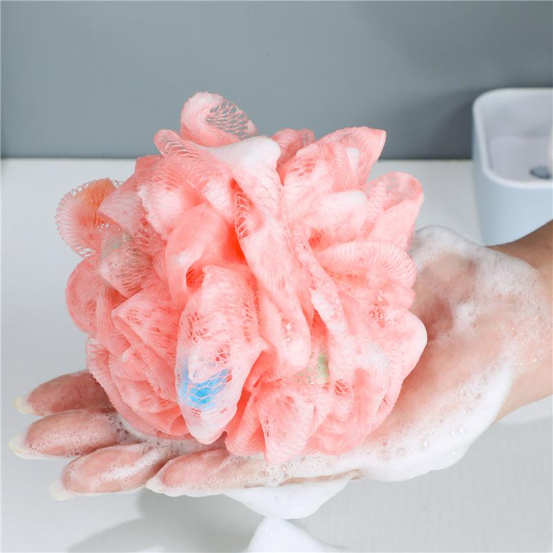 Large Sponge Bath Ball, Colored Nylon Back Bath Flower, Jelly Granular Sponge Bath Flower Bath Products