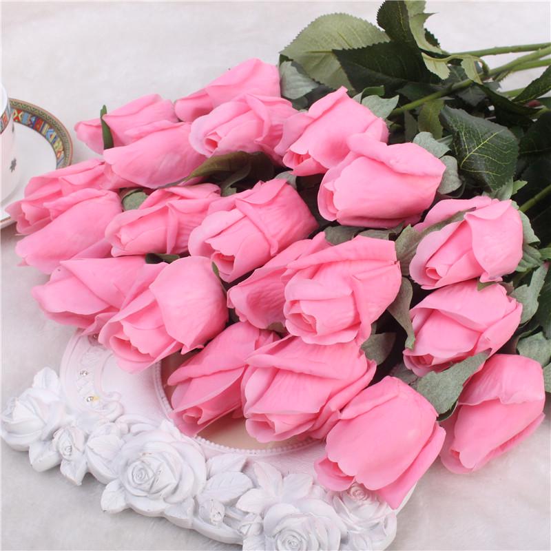 11pcs/Lot Fresh Rose Artificial Flowers Real Touch Rose Floral Home Decorations For Wedding Party Birthday Gifts