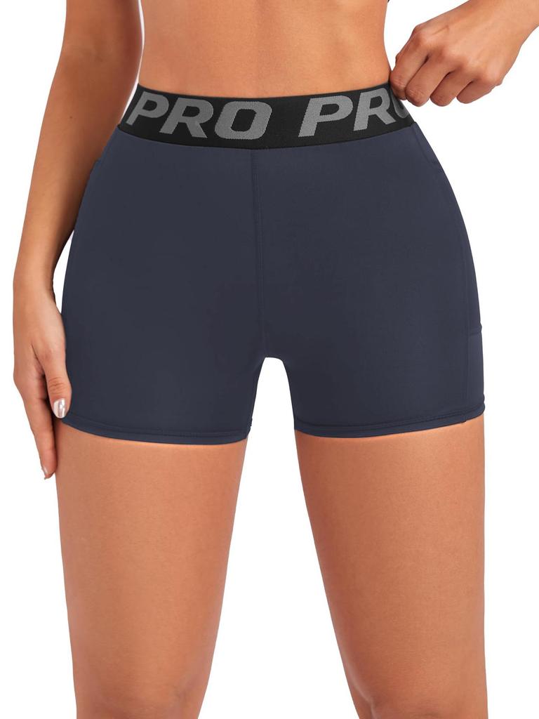 Women's Quick-Dry Fitness Shorts with Pocket - Running, Training & Yoga