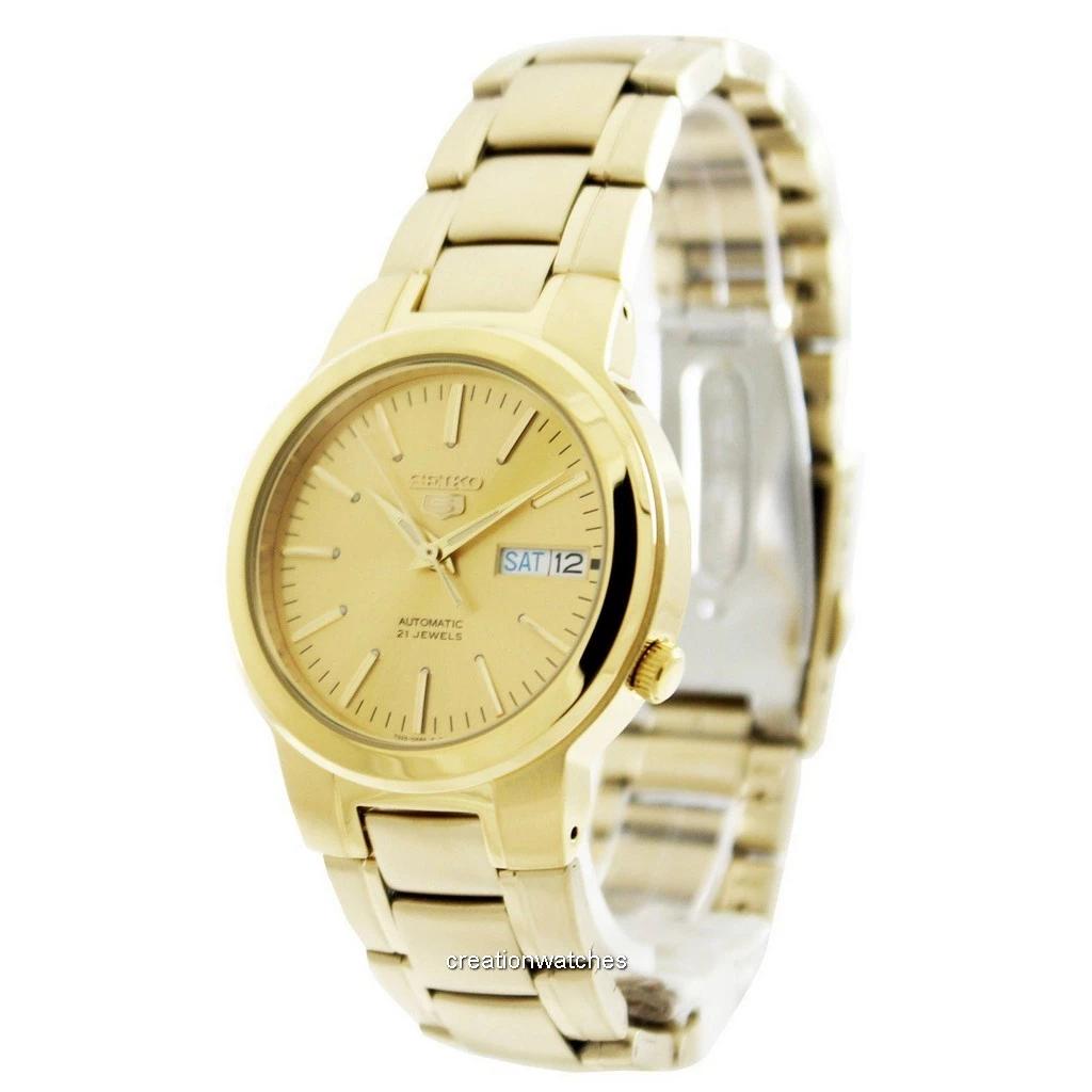 

Мужские часы Seiko 5 Автоматические 21 драгоценный камень SNKA10K1 золотой