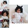 Cherry Print Doll Costume Silicone Reborn Baby Girl For Collectors And Play