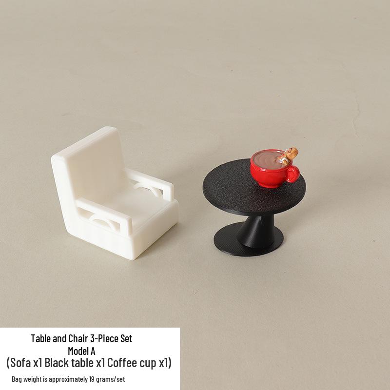 Dollhouse Miniature Christmas Fireplace & Furniture Set: DIY Sofa, Coffee Table, and Ornaments