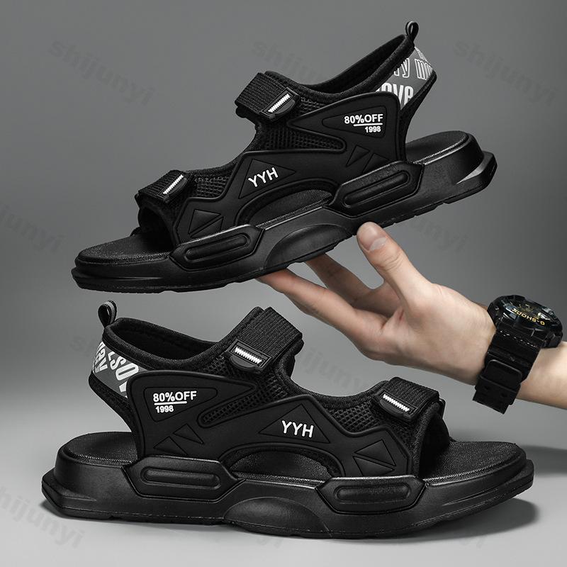 Fashion Summer Men's Outdoor Sandals High Quality Non-Slip Comfortable Man Beach Sandals Fashion Thick Soled Casual Sandals Zapatos