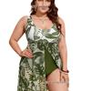 2024 European & American Backless Plus Size One-Piece Swimsuit for Women