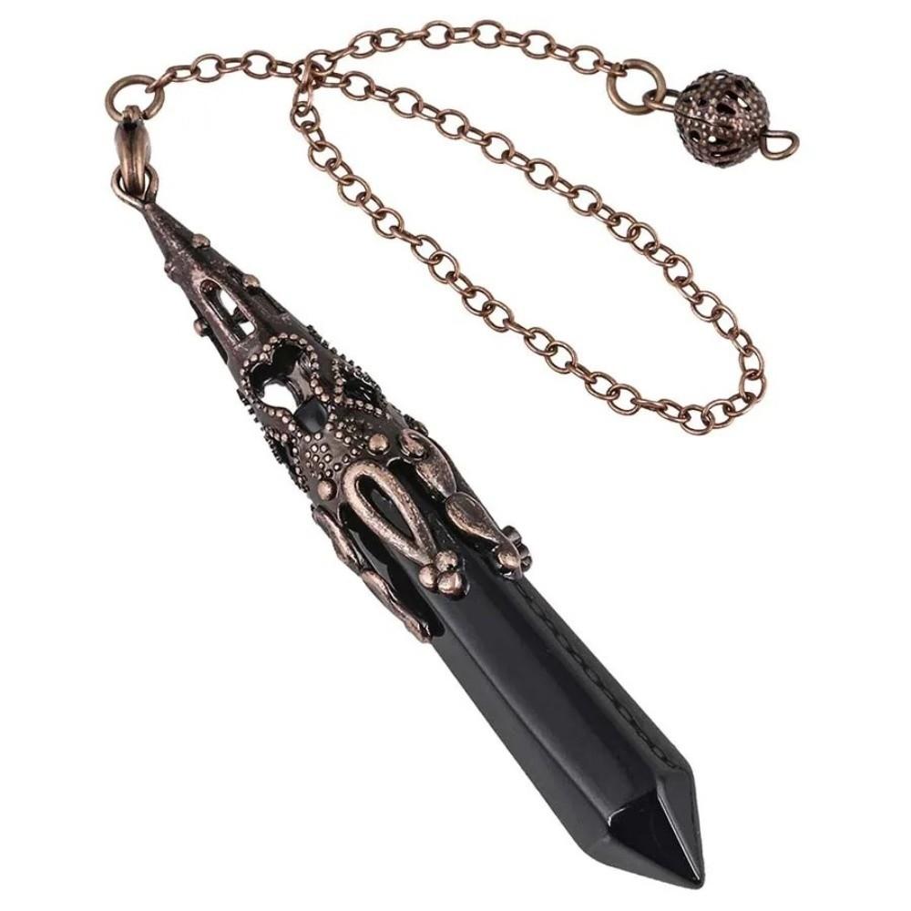 Energy Crystal Pendulum Spiritual Gem Stone Pendant Retro Reiki Pendulum  Dowsing