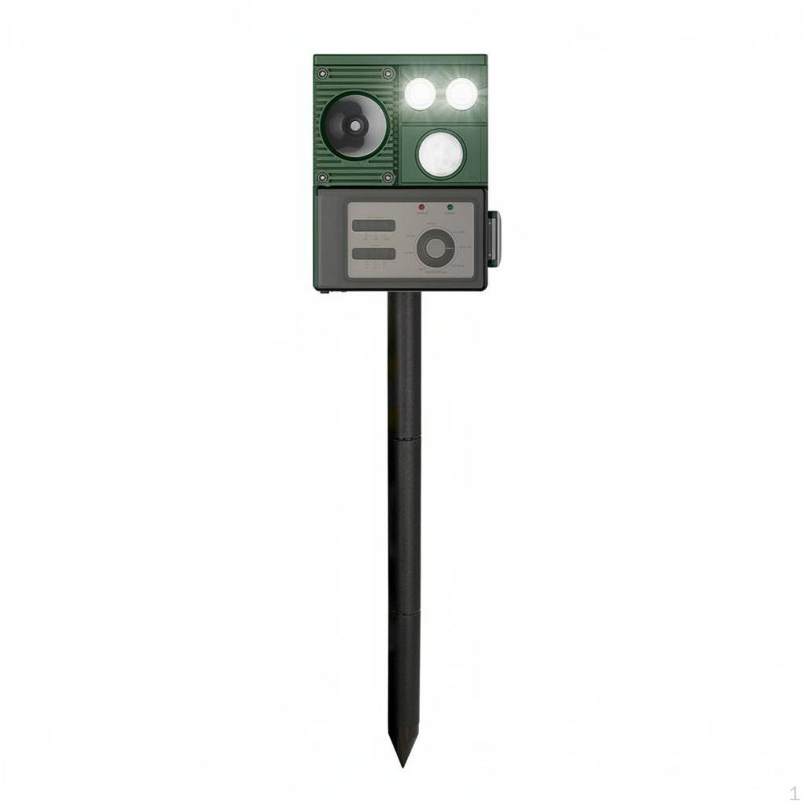 Solar Animal Flashing LED Lights with Light Waterproof Sound Wave Deterrent for Farmers,