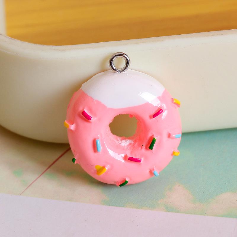 Handgefertigte Harz-Donut-Anhänger: DIY Schmuck Schlüsselanhänger und Ohrring Zubehör