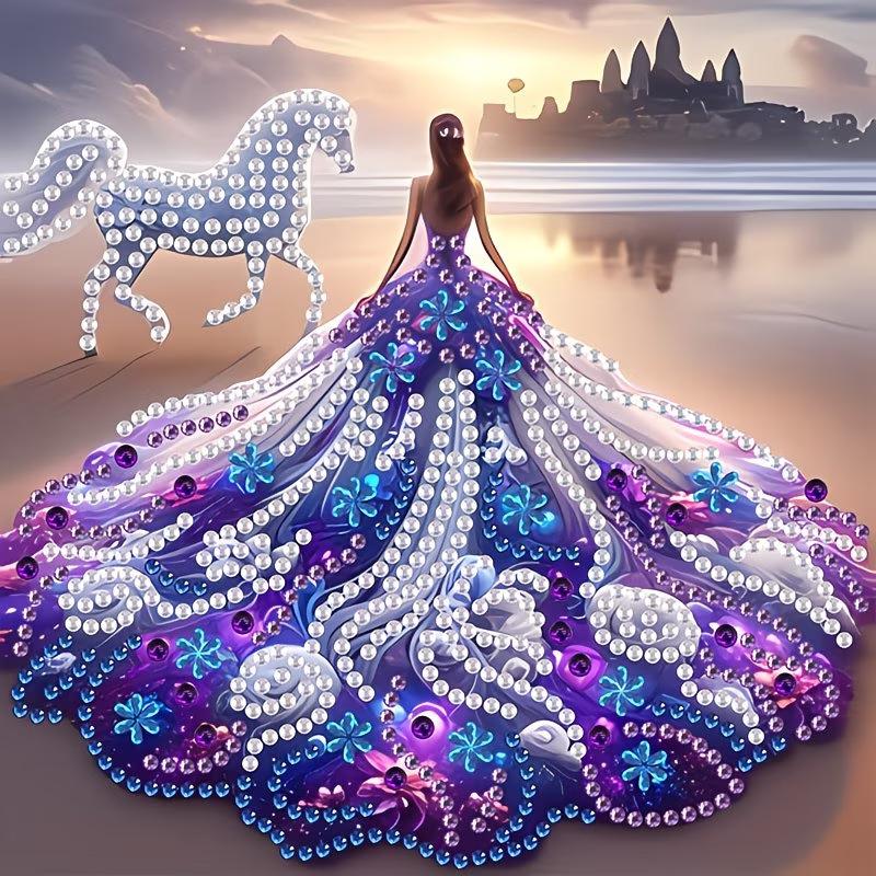 5D Diamond Painting DIY Handmade Diamond Painting Bright Diamond Crystal Point Diamond Painting Special-shaped Diamond Home Decoration Painting