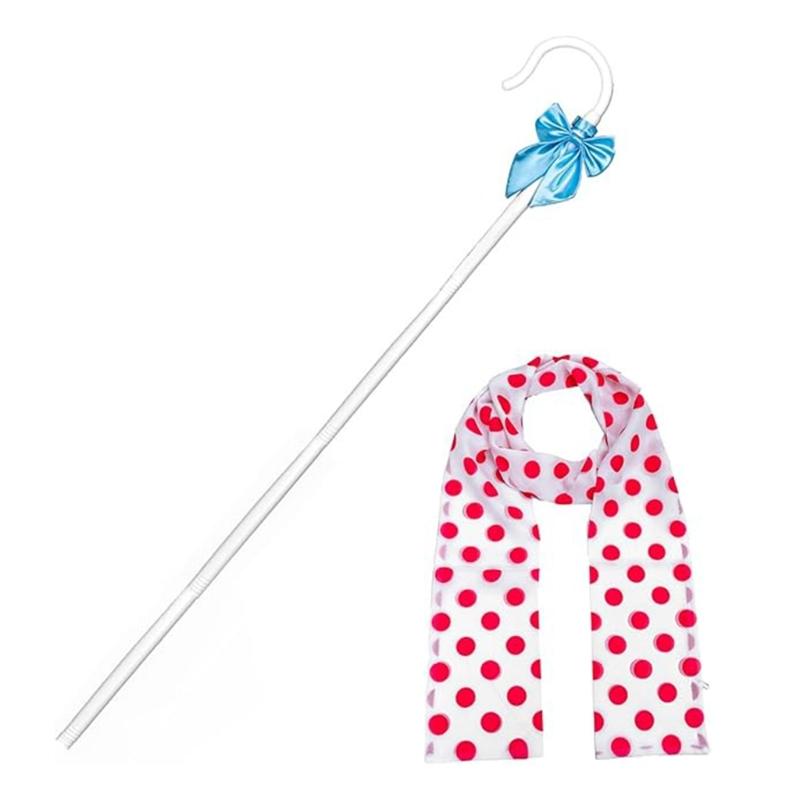 

Shepherd Staff Hook Scarf 2Pcs Shepherdess Costume Halloween Cosplay Costumes Accessories for Dressing Up Party 1 белый