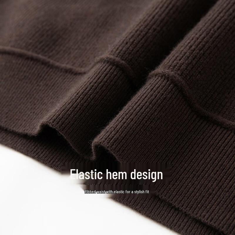 Hengyuanxiang Men's Thickened Mock Neck Sweater with 10A Antibacterial