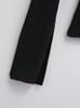 Spicy Girl Deep V-neck Slit Cuff Sweater: Women's 2024 Slimming Autumn Top