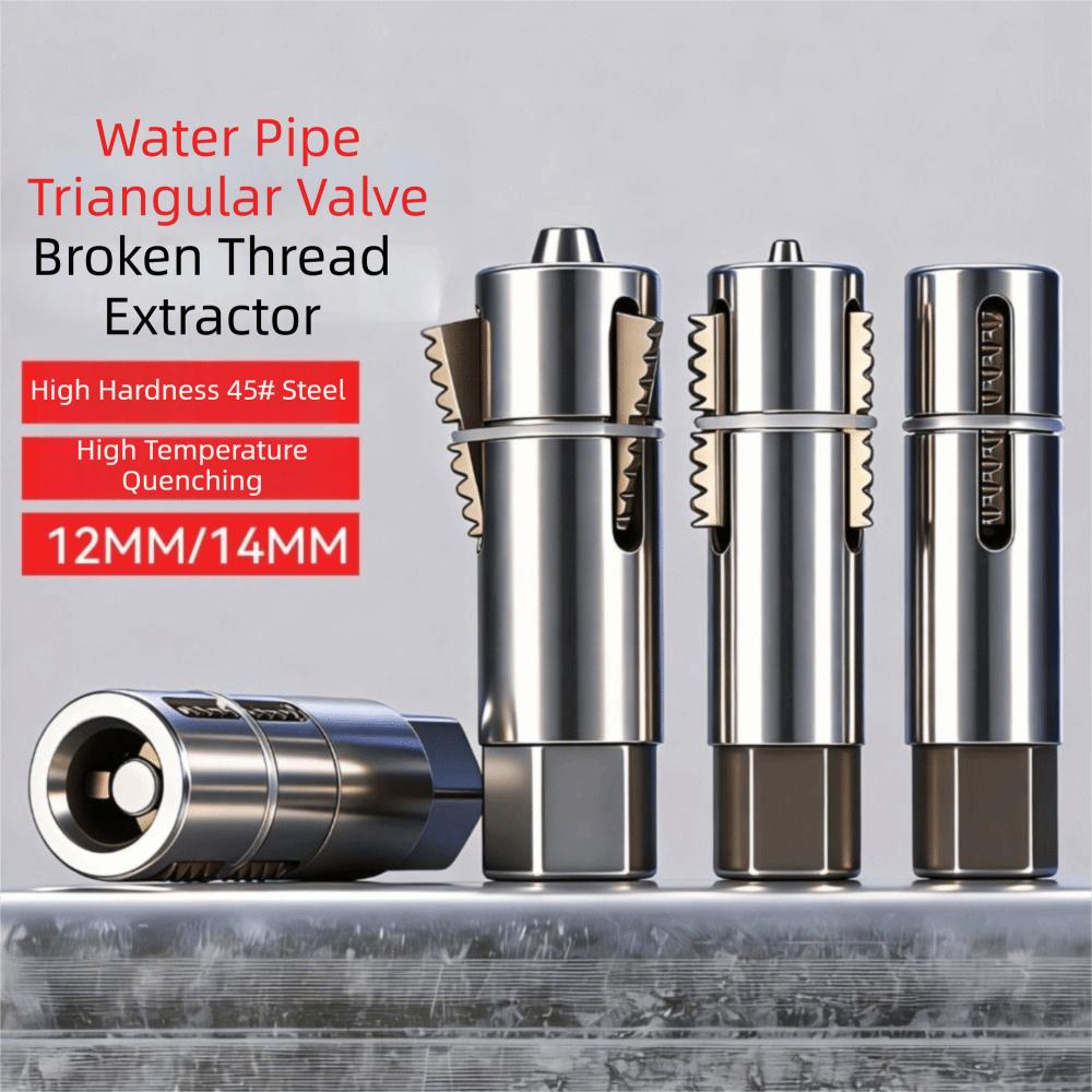 Dual Specification Broken Wire Extractor Durable Steel Damage Screw Extractor  Angle Valves Repair