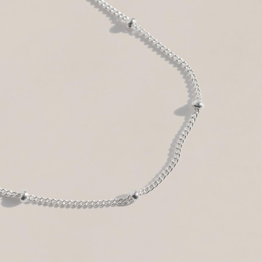 47Bag 925 Silver Ball Chain Necklace U