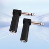 Right Angle 1/4Inch Audios Adapter Double/Mono Compatibility for Musical Instrument Use Guitar, Amplifier, Mixers Board
