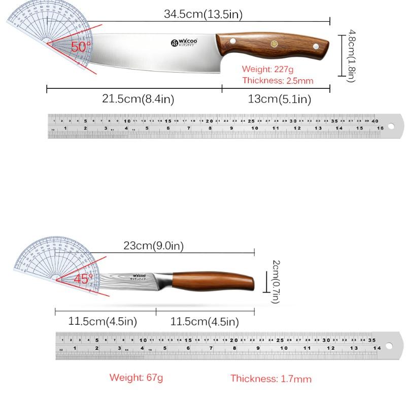 Professional Chef's Knife 5Cr15Mov Stainless Steel Meat Cleaver Santoku Knife Kitchen Vegetable Slicing Knife
