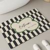 Simple Lattice Household Toilet Door Absorbent Floor Mat Soft Diatom Mud Toilet Bathroom Bathroom Non-slip Foot Mat