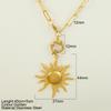 Stainless Steel Pendant Necklace for Women Spring buckle chain Sun Pendants women's Stainless Steel Zircon Birthday Gift trend