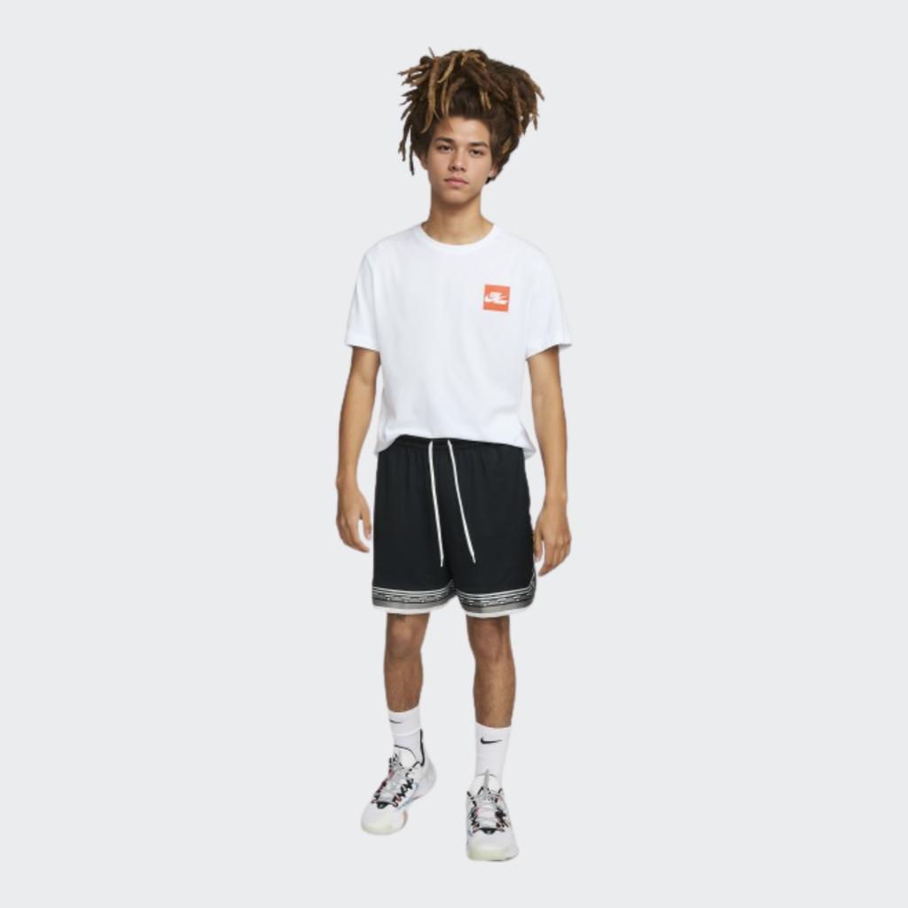 Nike Dri-Fit Giannis Logo Print Sports Casual Quick-Drying Knit Short Sleeve T-Shirt Men Tops White FD0077-100