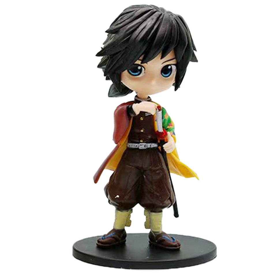 14Cm Anime Figure Nezuko Tanjirou Zenitsu Inosuke Kyoujurou Giyuu Kawaii Qposket Pvc Model Toys Children Gift