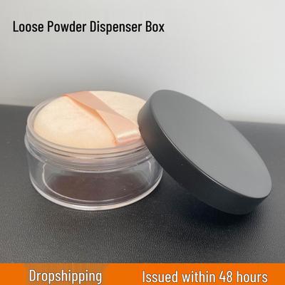 Large Capacity Refillable Powder Box with Puff - Portable Makeup Artist Case 50g