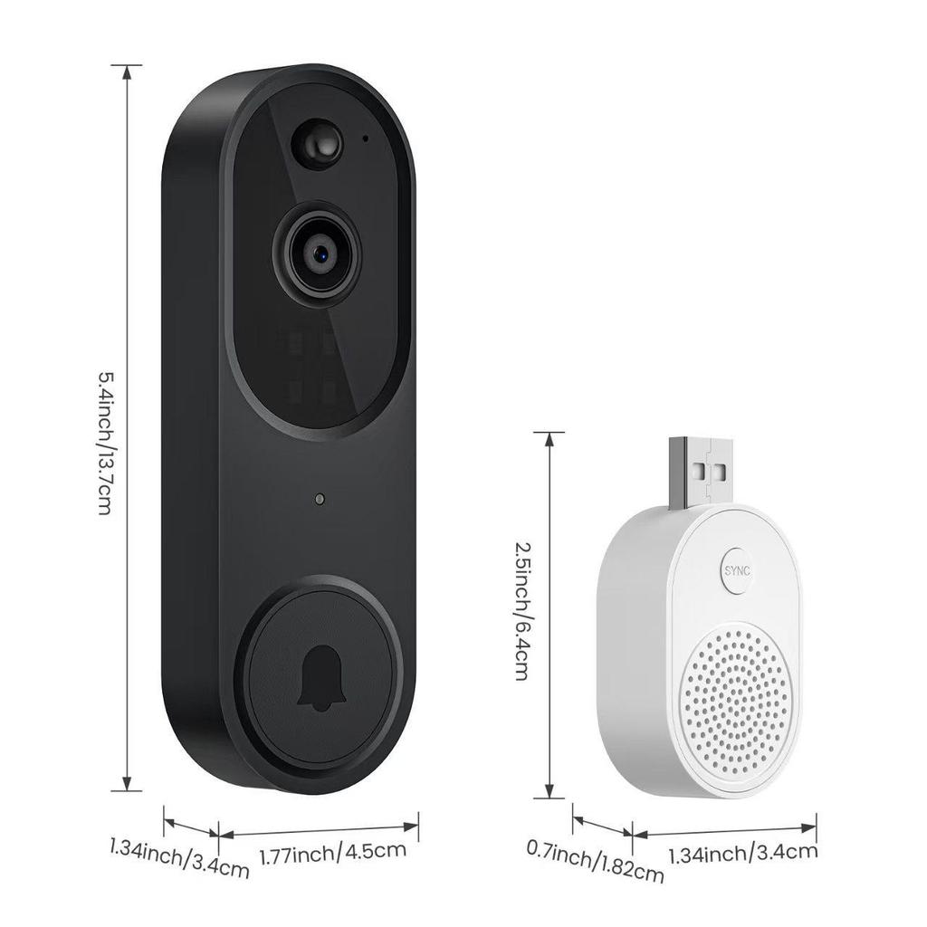 Smart Wi-Fi Doorbell with Intercom, Human Detection, HD Night Vision & Home Monitoring