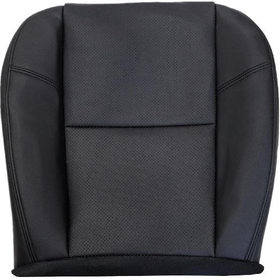 GXARTS Front Driver Or Passenger Side Bottom Replacement Perforated Leather Seat Cover Black Compatible with Cadillac Escalade Escalade ESV Escalade
