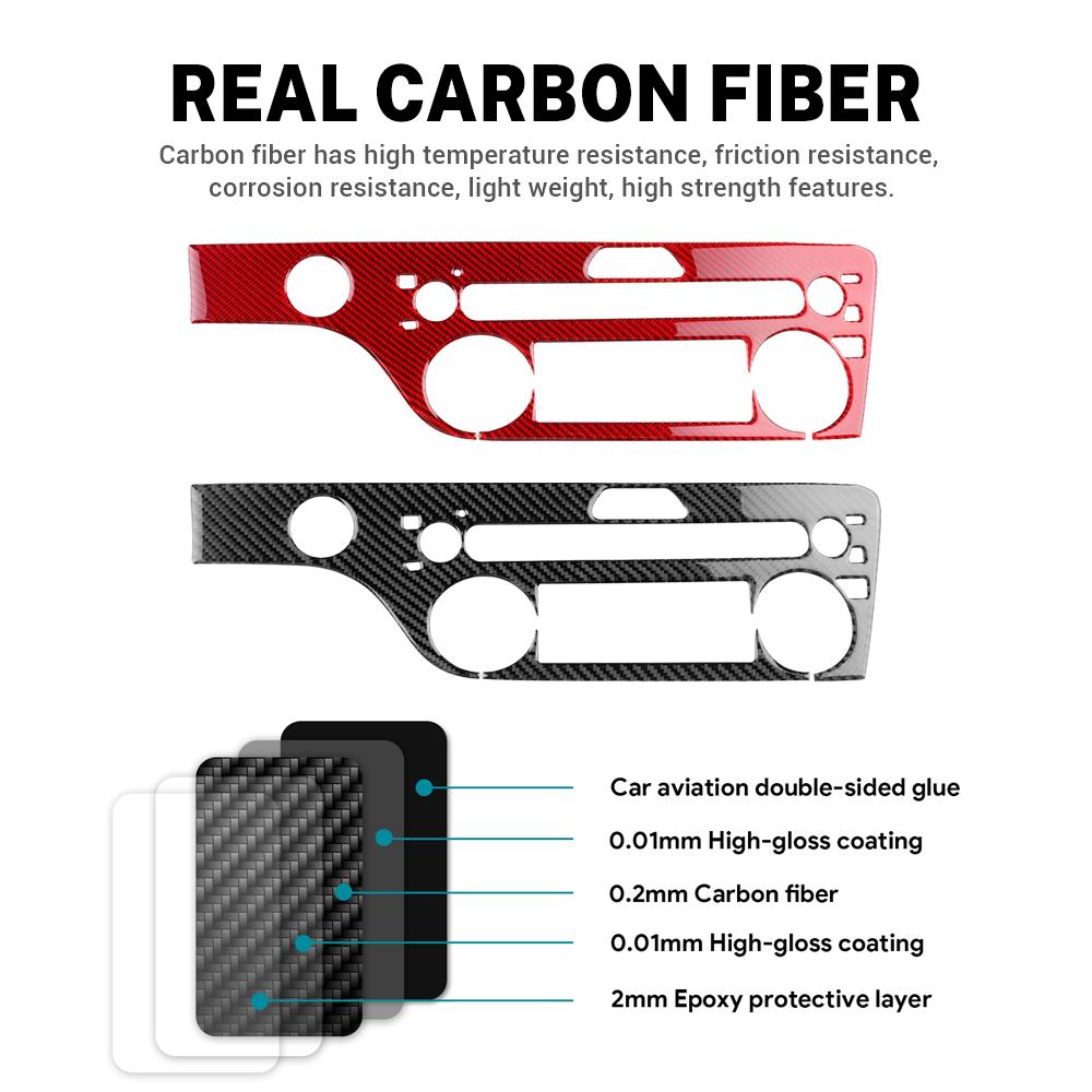 Carbon Fiber Interior Sticker for KIA Sportage QL 2017-2021 LHD Center Control Button Panel