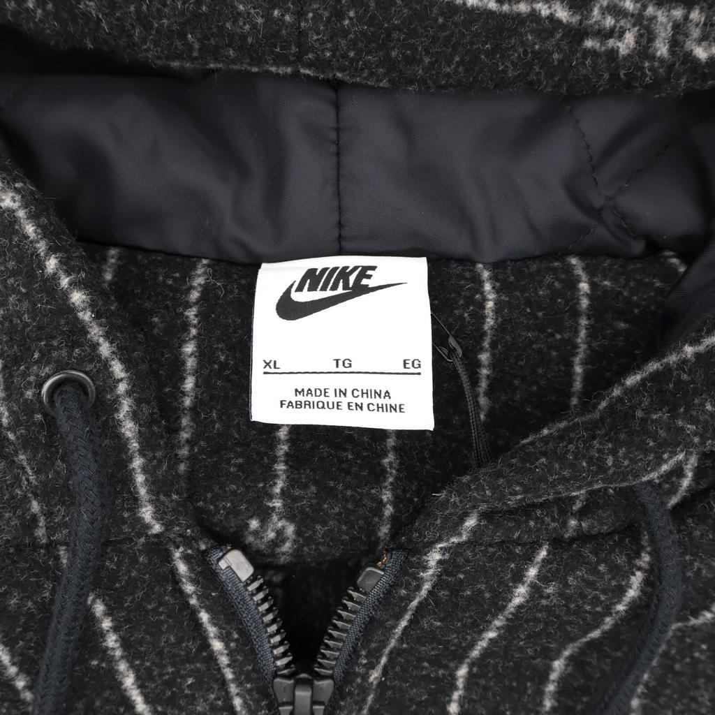 Stussy Nike Striped Wool Jacket Black