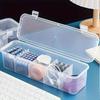 Transparent Cable Organizer with Lid, Dust-Proof Storage Case, Card Organizer, and Clutter-Clearing Battery Holder for Office