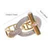 Fashion Zircon OT Buckle Ring Women Hand Accessories Wholesale Nightclub Punk Geometric Metal Finger Rings Party Zircon Gift