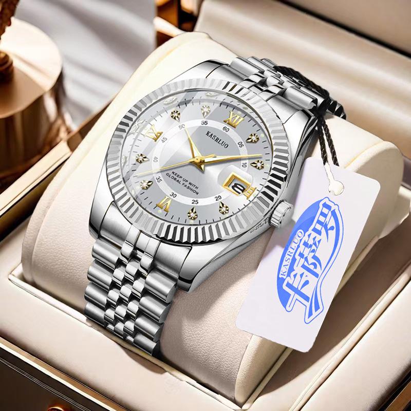 Men's Luminous Quartz Diary Watch: Stylish & High-Value Fashion Accessory
